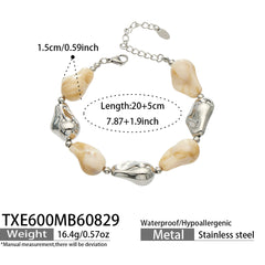 Color Resin Sculptural Link Necklace and Bracelet