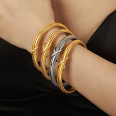 18K Gold-Plated Coil Bangle