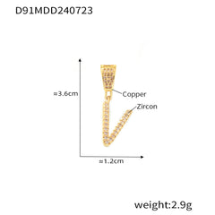 18K Gold-Plated Script Initial Charm Pendant