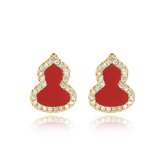 Daphne Pavé Gourd Stud Earrings