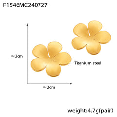Sculptural Flower Stud Earrings