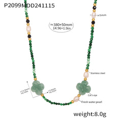 Freshwater Pearl & Stone Accent Necklace