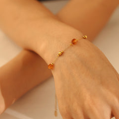 Natural Stone Bead Necklace or Bracelet