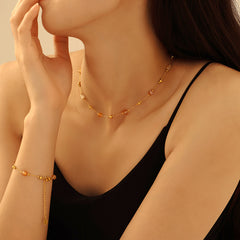Natural Stone Bead Necklace or Bracelet