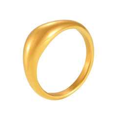 Smooth Rounded Stainless Steel Band Ring