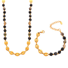 Natural Stone Link Necklace or Bracelet