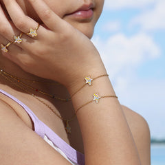 Pastel Star Charm Necklace, Bracelet & Ring