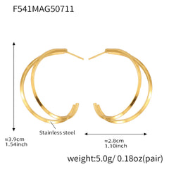 Polished Geometric Hoop Earrings