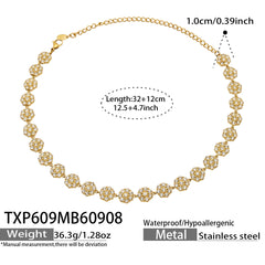 Color Cubic Zirconia Flower Station Jewelry