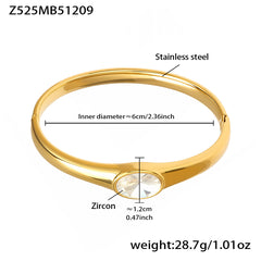Cubic Zirconia Centerpiece Clasp Bangle Designs