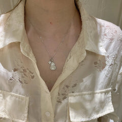 Camille Brushed Clover Choker Necklace