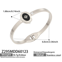 Evil Eye and Natural Stone Open Bangle Collection
