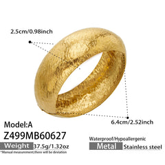 Wide Sculptural Stainless Steel Cuff Designs