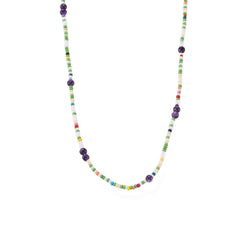 Multicolor Natural Stone Fine Bead Necklace