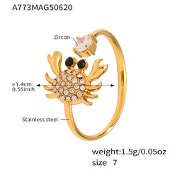 Cubic Zirconia Motif Open Rings