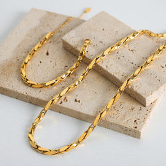 Textured Link Chain Bracelet or Necklace