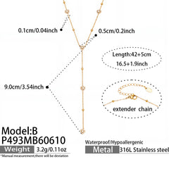 Cubic Zirconia Layered Necklace & Bracelet
