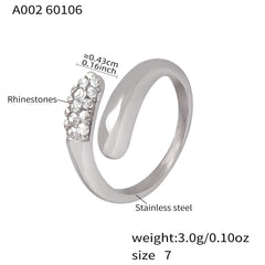 Colored Stone Crossed Open Ring