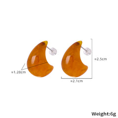 Color Resin Stud and Hoop Earring Designs