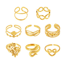 18K Gold-Plated Sculptural Open Ring