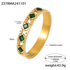 18K Gold-Plated Colored Accent Bangle Designs
