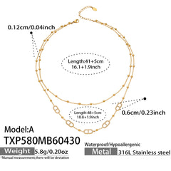 Cubic Zirconia Oval-Link Necklace & Bracelet
