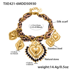 Scarf-Tie Multi-Charm Jewelry Designs