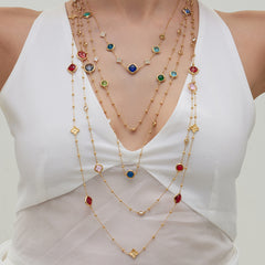 Faceted Glass Floral Necklace, Bracelet or Earrings