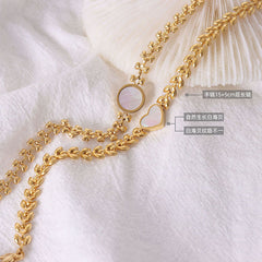 18K Gold-Plated Heart Shell Detail Bracelet