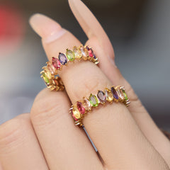 Color Cubic Zirconia Band Ring Designs