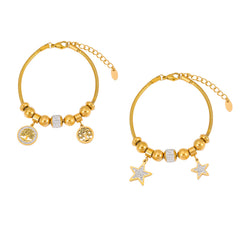 Celestial Charm Snake Chain Bracelet