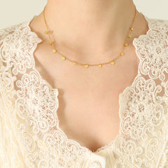 18K Gold-Plated Geometric Charm Necklace Designs