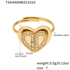 Layered Heart Cubic Zirconia Necklace, Earrings or Ring