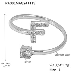 Silver-Tone Initial Necklace, Earrings, Bracelet & Ring