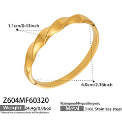 Sculptural Smooth or Twisted Cuff Bracelet