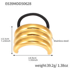 18K Gold-Plated Sculptural Hair Tie Designs