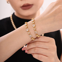 Geometric Cubic Zirconia Bracelet Designs