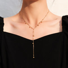 Beaded Y-Drop Necklace