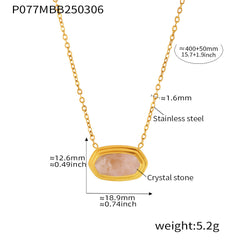 Glass & Stone Accent Pendant Necklaces