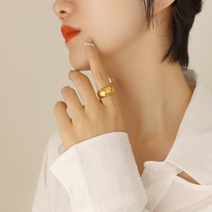 18K Gold-Plated Smooth Band Ring
