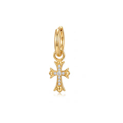 Daphne Vintage-Inspired Cross Stud Earrings