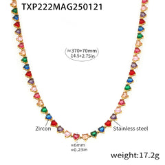 Heart Cubic Zirconia Necklace & Bracelet