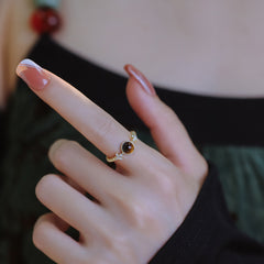 Nadine Tiger-Eye Twisted Adjustable Ring