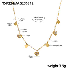 Heart Cubic Zirconia Necklace, Bracelet & Anklet
