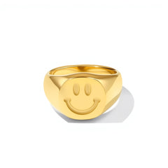 Camille Minimalist Smiley Ring