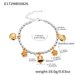 Bell, Ocean or Heart Charm Bracelet
