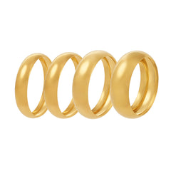 Polished Wide Stainless Steel Bangle Bracelet