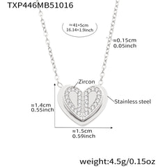 Layered Heart Cubic Zirconia Necklace, Earrings or Ring