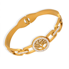 Tree of Life Link Bangle Bracelet