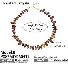 Natural Stone Beaded Necklace Designs